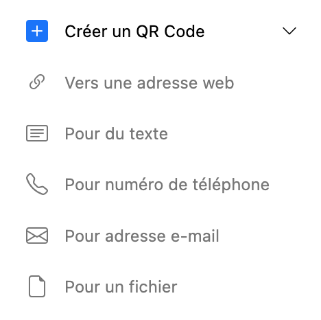 Créer un QR Code statique